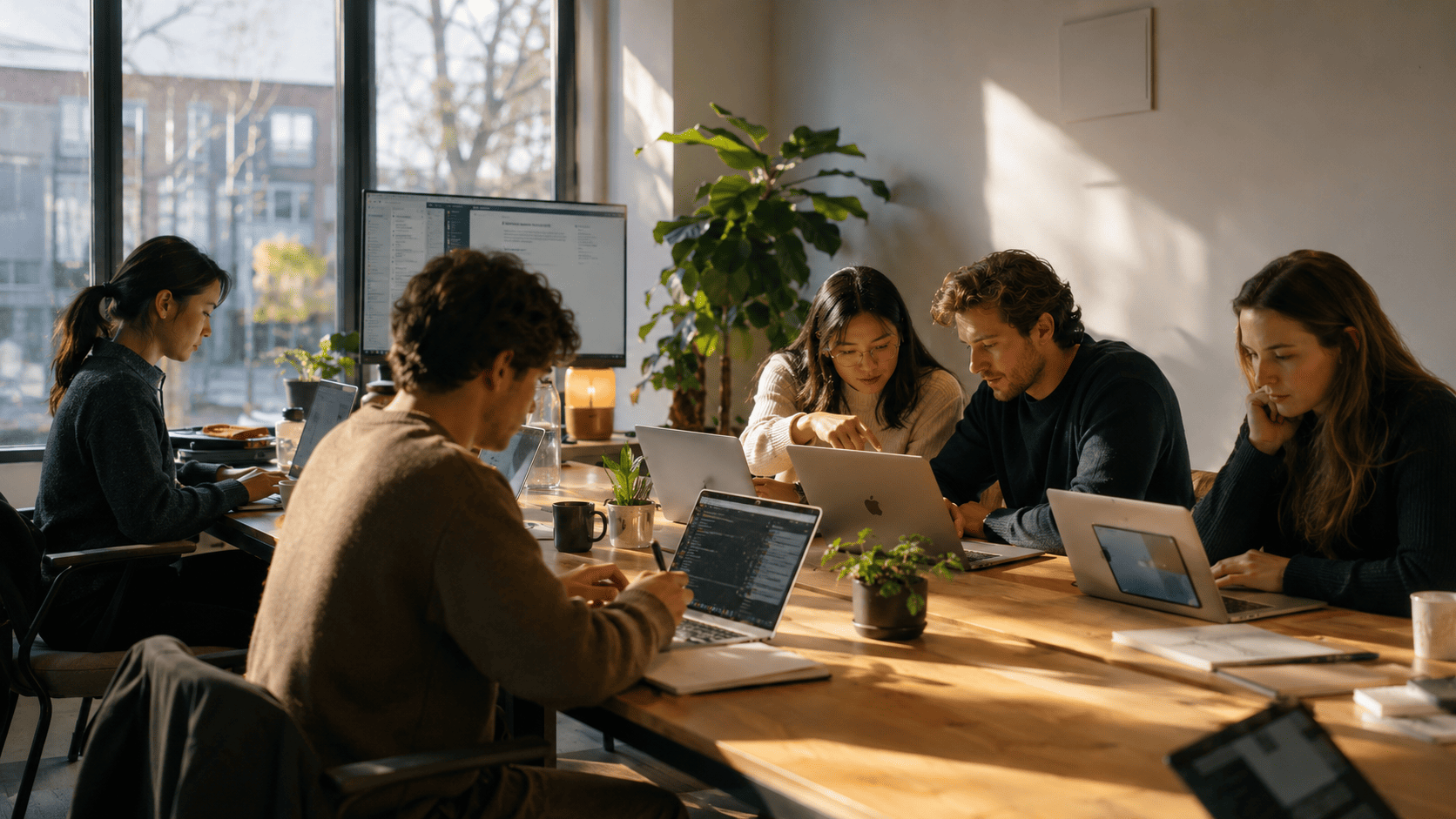 Ecommerce experts working together to create a tailored strategy that helps a client achieve online store success.